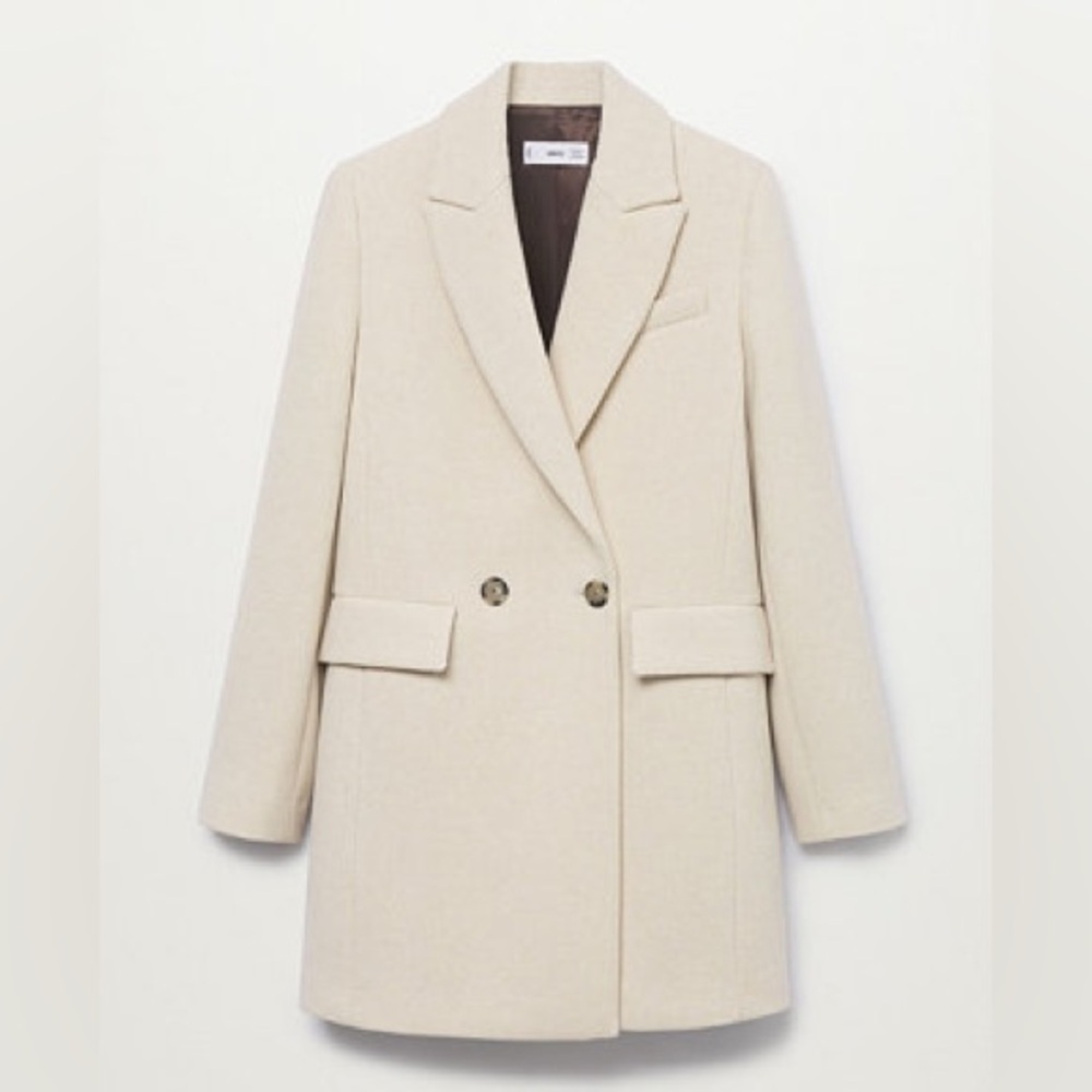 MANGO
Women's Wool Double-Breasted Coat